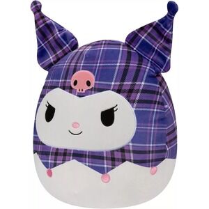 NEW with Tag Kellytoy Plush Sanrio 8" Kuromi Plaid
